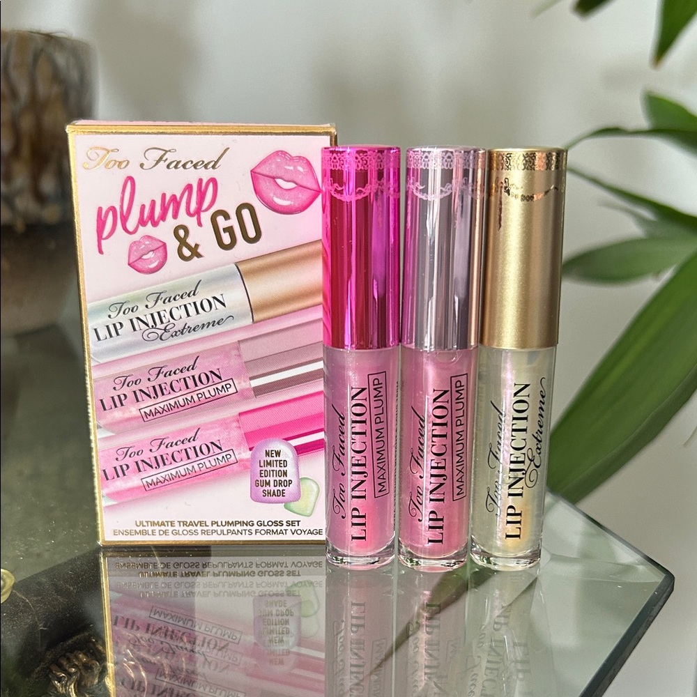 Too Faced Plump & Go Travel Gloss Set
